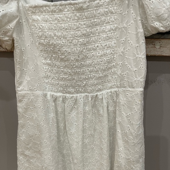 Altar'd State White Smocked Eyelet Dress - Picture 4 of 8